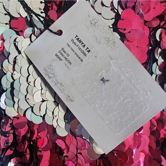 Tanya Taylor Becca Dress in Hot Pink sequins - Picture 15 of 16